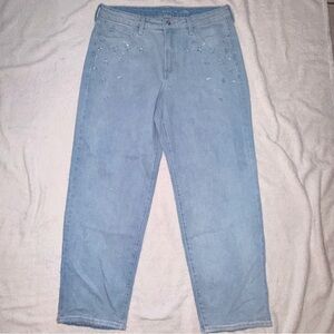 Old Navy Light Blue Boyfriend Jeans with Rhinestone Stars